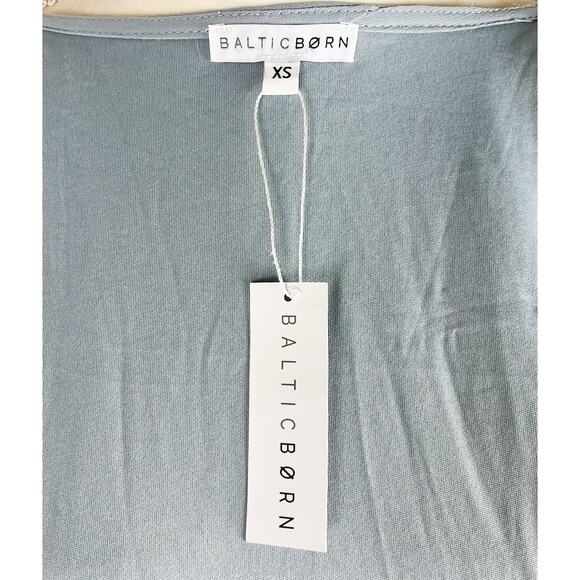 Baltic Born Ivy Wrap Maxi Dress Light Blue Chiffon Bridesmaid V-Neck Size XS NEW - Picture 8 of 9